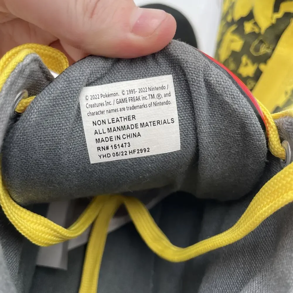 Ground Up Pokémon Men’s Size 10.5 Canvas High Top Tennis Shoes
